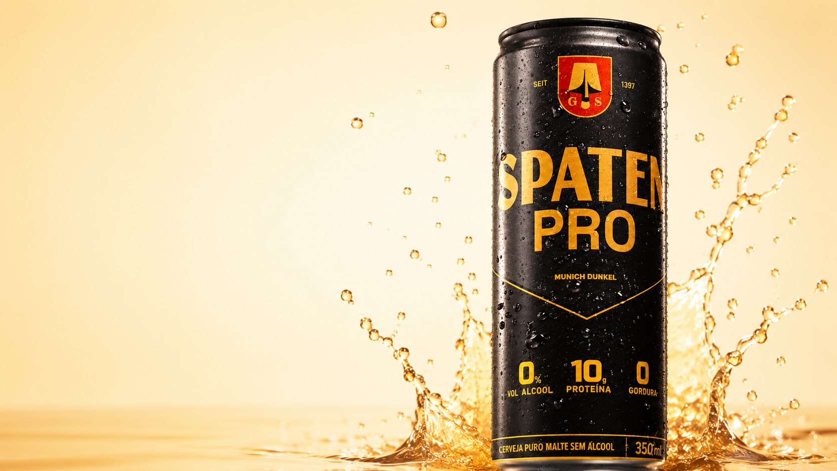Lata Spaten Pro em hero dramatico